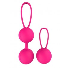 Набор розовых вагинальных шариков PLEASURE BALLS & EGGS DUO BALL SET