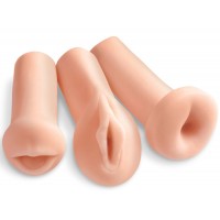 Комплект из 3 мастурбаторов All 3 Holes: вагина, анус, ротик