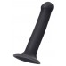 Черный фаллос на присоске Silicone Bendable Dildo M - 18 см.