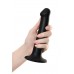 Черный фаллос на присоске Silicone Bendable Dildo M - 18 см.