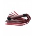 Бордовая плеть Maroon Leather Whip с гладкой ручкой - 45 см.