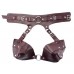 Бордовая сбруя из ошейника с лифом Maroon Harness