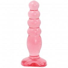 Розовая анальная пробка Crystal Jellies 5  Anal Delight - 14 см.