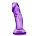 Фиолетовый фаллоимитатор на присоске SWEET N SMALL 4INCH DILDO - 11,4 см.