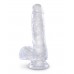 Прозрачный фаллоимитатор King Cock Clear 6  Cock with Balls - 17,8 см.