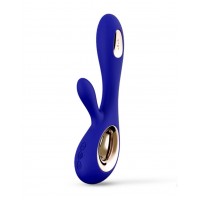 Синий вибратор-кролик Lelo Soraya Wave - 21,8 см.