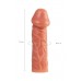 Телесная насадка на фаллос с фиксацией мошонки Cock Sleeve 001 Size M - 15,6 см.