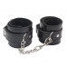 Черные оковы на ноги Obey Me Leather Ankle Cuffs