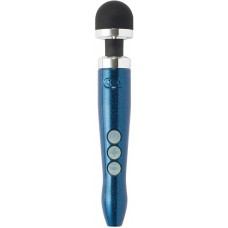 Синий беспроводной вибратор Doxy Die Cast 3R Rechargeable Wand - 28 см.