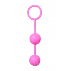 Розовые вагинальные шарики с ребрышками Roze Love Balls