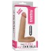 Телесная вибронасадка для двойного проникновения The Ultra Soft Double-Vibrating - 15,8 см.