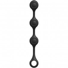 Черные утяжеленные анальные шарики Anal Essentials Weighted Silicone Anal Balls - 34,3 см.