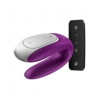 Фиолетовый вибромассажёр для пар Satisfyer Double Fun Фиолетовый вибромассажёр для пар Satisfyer Double Fun