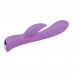 Фиолетовый вибромассажер-кролик 5  Silicone Ripple Passion - 19,1 см.