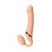 Телесный безремневой вибрострапон Vibrating Bendable Strap-On - size L