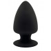 Черная анальная втулка Premium Silicone Plug XS - 8 см.