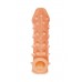 Телесная закрытая насадка с пупырышками Cock Sleeve 005 Size S - 13,8 см.