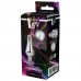 Серебристая анальная пробка с кристаллом Silver Pleasure Plug S - 9 см.