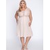 Сорочка plus size из эластичной микрофибры с лифом из кружевного полотна