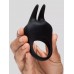 Черное эрекционное виброкольцо Sensation Rechargeable Vibrating Rabbit Love Ring