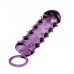 Закрытая фиолетовая насадка с пупырышками SAMURAI PENIS SLEEVE PURPLE - 14,5 см.