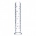 Прозрачный стеклянный фаллос с массажным рельефом 10  Extra Large Glass Dildo - 25,5 см.