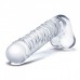 Прозрачный фаллоимитатор 8  Realistic Ribbed Glass Dildo - 20,3 см.