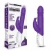 Фиолетовый пульсирующий вибромассажер G-Spot Thrusting Rabbit - 24 см.