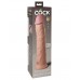 Телесный фаллоимитатор-реалистик King Cock Ellite Dual Density - 28 см.