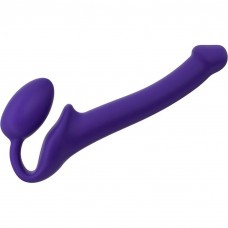 Фиолетовый безремневой страпон Silicone Bendable Strap-On - size S