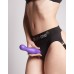 Фиолетовая насадка Strap-On-Me Dildo Plug Curvy size L