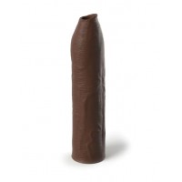Коричневая насадка-удлинитель Uncut Silicone Penis Enhancer - 17,8 см. Коричневая насадка-удлинитель Uncut Silicone Penis Enhancer - 17,8 см.