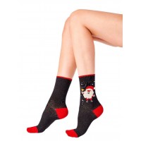 Новогодние хлопковые носки с веселым Сантой Christmas Socks
