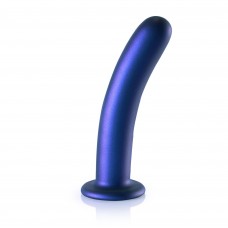 Синий фаллоимитатор Smooth G-Spot - 17,7 см.