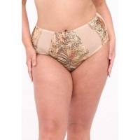 Оригинальные трусики-слипы из сетки с принтом