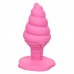 Розовая анальная пробка в виде мороженого Yum Bum Ice Cream Cone Butt Plug - 9,5 см.