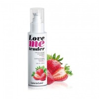 Съедобное согревающее массажное масло Love Me Tender Strawberry с ароматом клубники - 100 мл. Съедобное согревающее массажное масло Love Me Tender Strawberry с ароматом клубники - 100 мл.