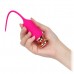 Розовый тонкий стимулятор Nipple Vibrator - 23 см.