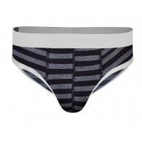 Мужские трусы-брифы из серого полотна в полоску