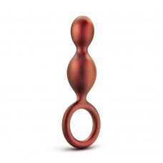 Коричневый анальный стимулятор Duo Loop Copper Anal Plug - 13,3 см.