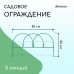 Зеленое декоративное металлическое ограждение «Парашют» (85х50 см) - 5 секций