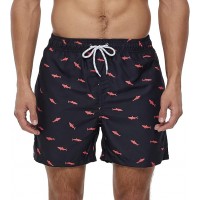 Черные пляжные шорты с акулами