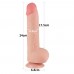 Телесный фаллоимитатор 9.5 Sliding Skin Dual Layer Dong - 24 см.