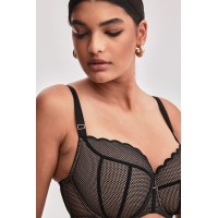 Черный бюстгальтер Chita с чашкой +size на поролоне