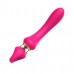 Розовый изогнутый вибромассажер Moon Vibrator - 21,1 см.