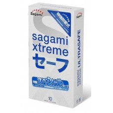 Презервативы Sagami Xtreme Ultrasafe с двойным количеством смазки - 10 шт.