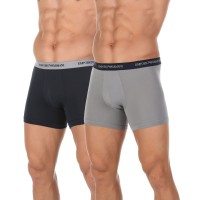 Набор из 2 мужских трусов-боксеров Emporio Armani - темно-синих и серых Набор из 2 мужских трусов-боксеров Emporio Armani - темно-синих и серых