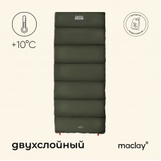 Спальный мешок maclay camping summer, одеяло, 2 слоя, левый, 220х90 см, +10/+25°С