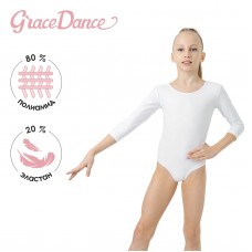 Купальник для гимнастики и танцев Grace Dance, р. 34, цвет белый