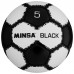 Футбольный мяч MINSA Black, ручная сшивка, 32 панели, р. 5, PU